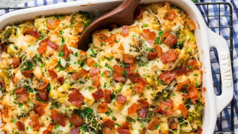 Rich Cheesey Chicken Bacon Ranch Casserole