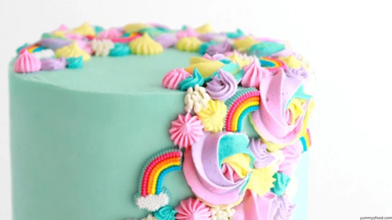 Delicious Colorful Rainbow Cake